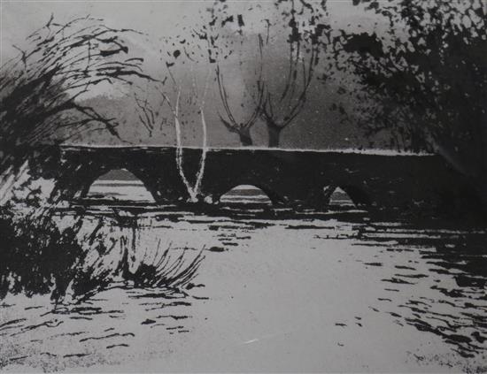 Norman Ackroyd (b. 1938), Widford, 13cm x 17cm. unframed.